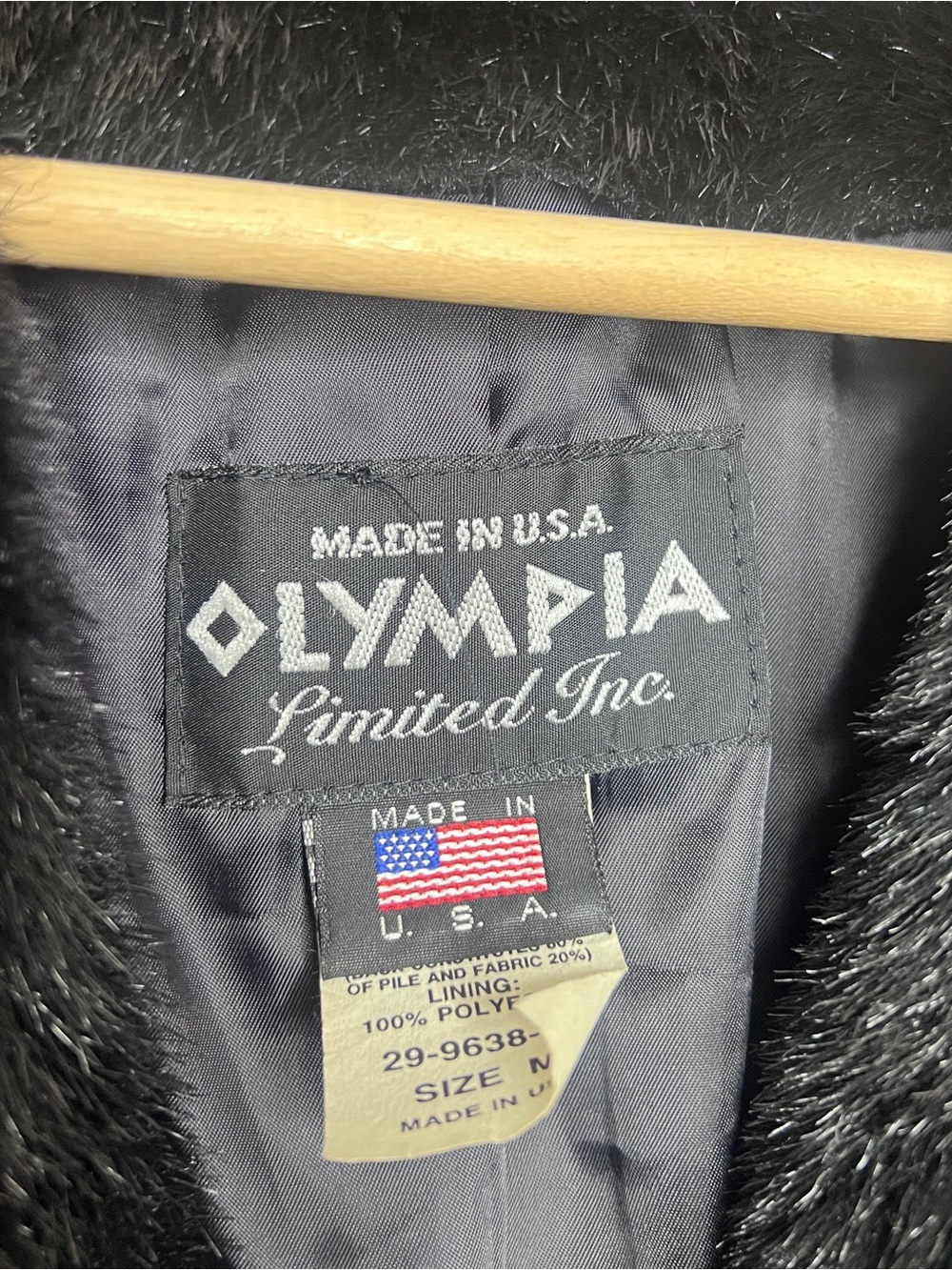 Vintage Olympia Patchwork Faux Fur Animal Print Coat Size Medium - Picture 6 of 15